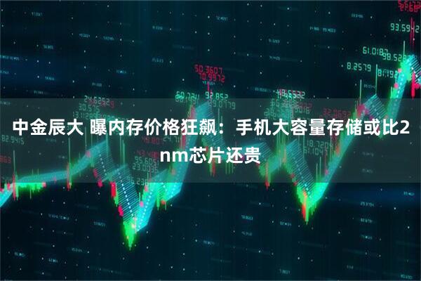 中金辰大 曝内存价格狂飙：手机大容量存储或比2nm芯片还贵