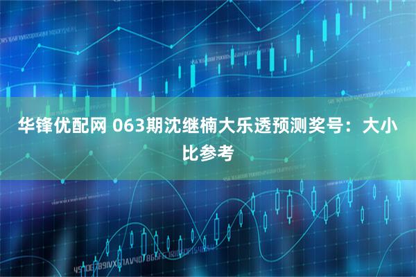 华锋优配网 063期沈继楠大乐透预测奖号：大小比参考