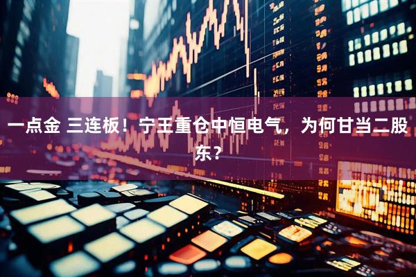 一点金 三连板！宁王重仓中恒电气，为何甘当二股东？